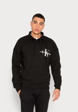 TWO TONE MONOGRAM FUNNEL - Felpa con cappuccio - ck black