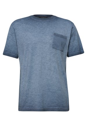 Street One MEN, T-SHIRT MIT RUNDHALS IM GARMENT DYE LOOK - T-shirt basique - dark ink blue