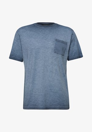Street One MEN, T-SHIRT MIT RUNDHALS IM GARMENT DYE LOOK - T-shirt basique - dark ink blue