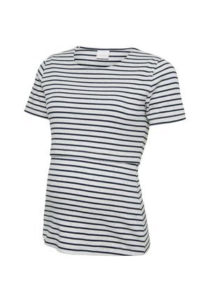 MAMALICIOUS, TOP REGULAR FIT ROUND NECK T-SHIRT - T-shirt print - light grey melange