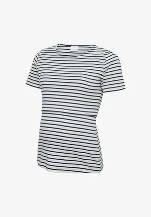 MAMALICIOUS, TOP REGULAR FIT ROUND NECK T-SHIRT - T-shirt print - light grey melange