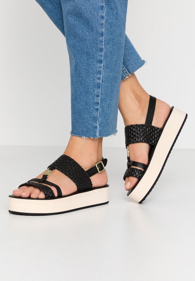 MIDVILLE - Sandalias con plataforma - black