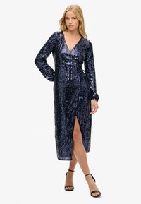 Superdry & Co SEQUIN WRAP  - Robe de soirée - navy sequin