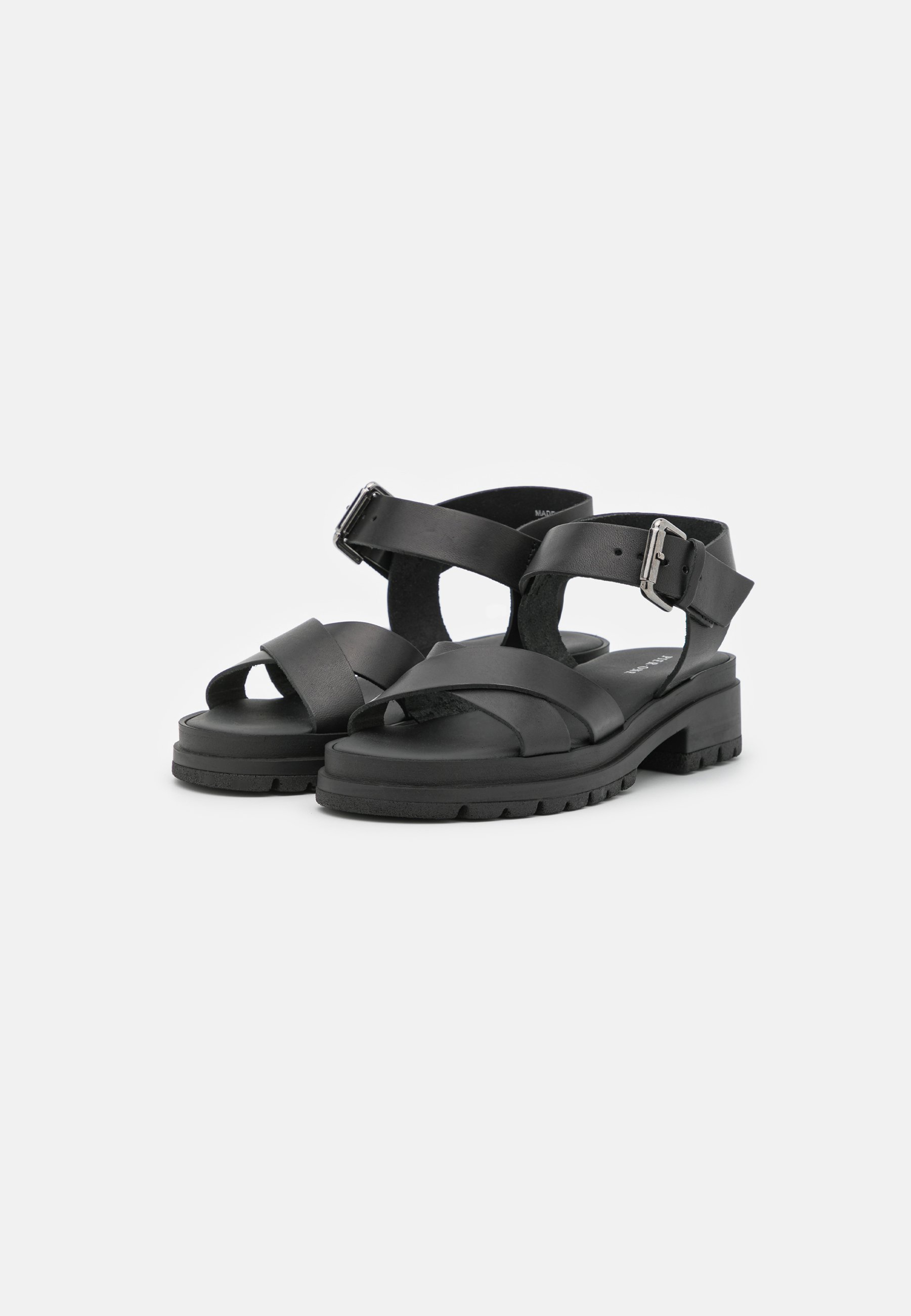 Pier One LEATHER - Sandali - black/nero - Zalando.it