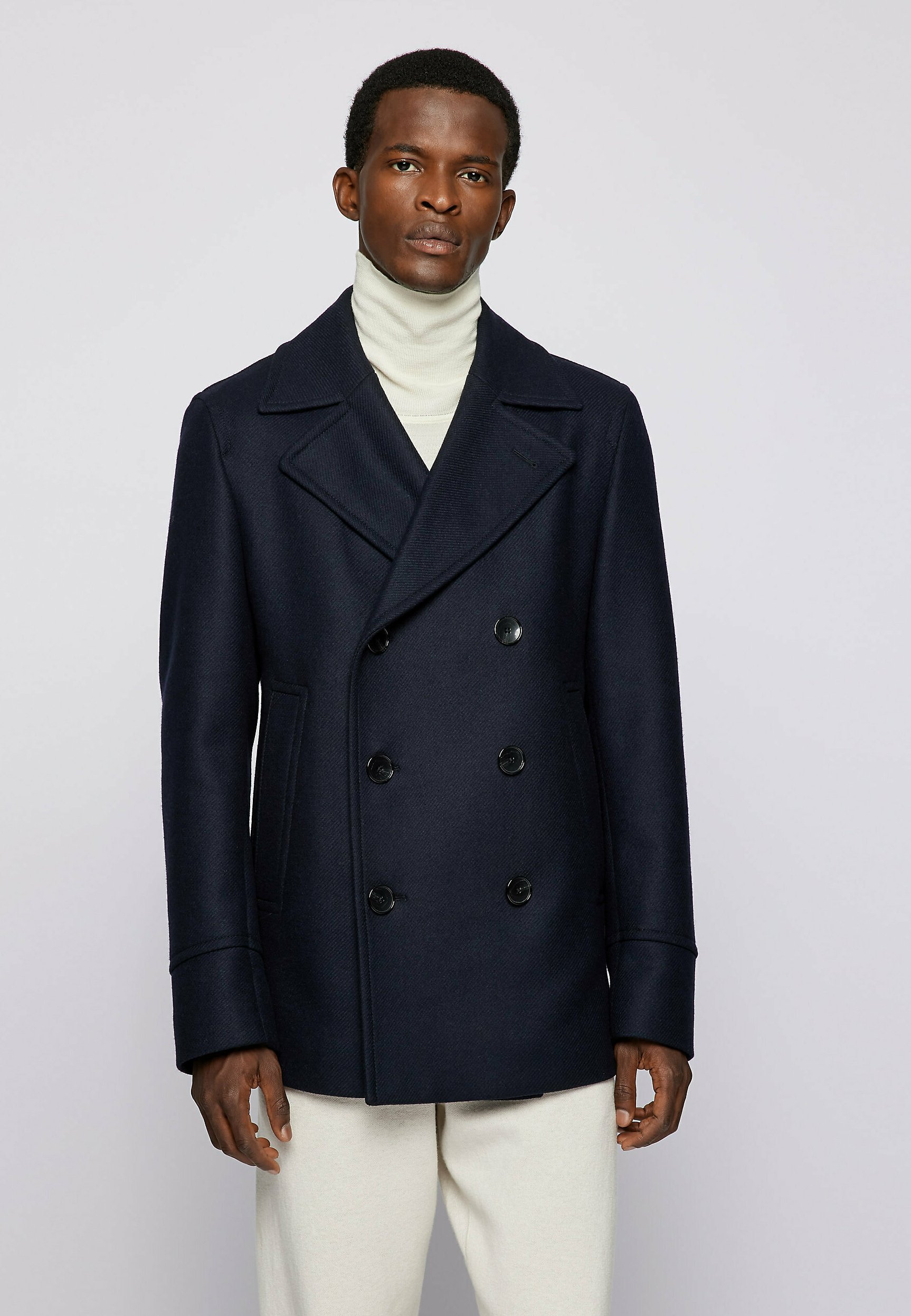 dark blue peacoat