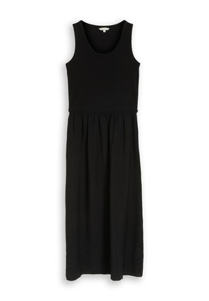 TOM TAILOR, 2-IN-1 MIDI-KLEID IM MATERIALMIX - Jersey dress - deep black