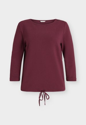 TOM TAILOR, T-SHIRT STRUCTURED - Langærmet T-shirt - preppy plum