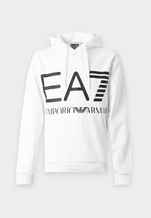 EA7 Emporio Armani, TRAIN LOGO SERIES HOODIE - Mikina s kapucňou - white