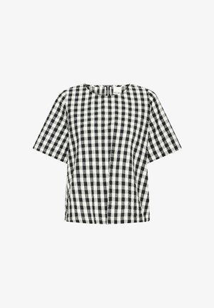 ICHI, IHKARRA SS - Camicetta - black white check