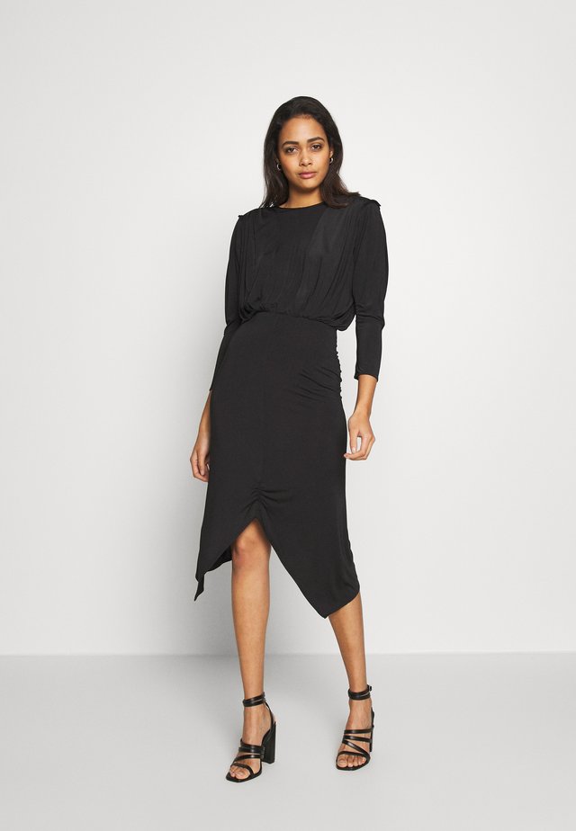 RUCHE DRESS - Robe fourreau - noir