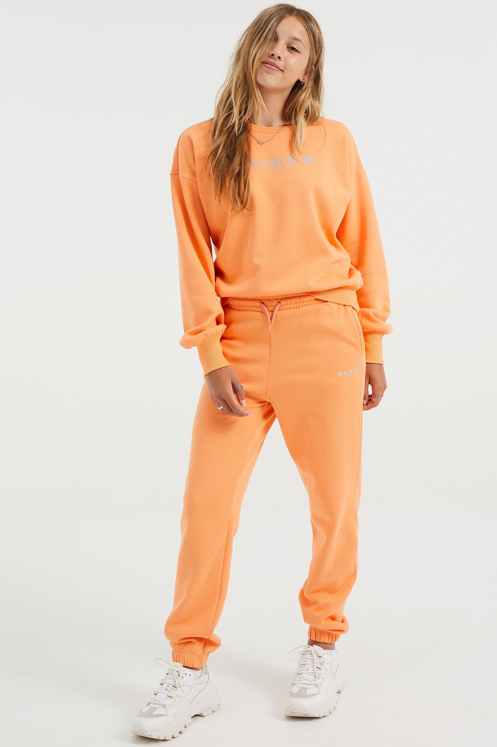 WE Fashion MET OPDRUK - Pantaloni sportivi - pink/rosa salmone - Zalando.it
