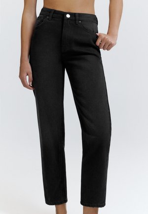 PULL&BEAR Traperice ravnih nogavica - black