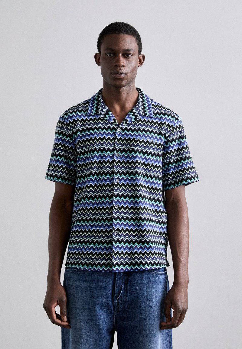 Missoni - SHORT SLEEVE SHIRT - Chemise - black/blue, Agrandir