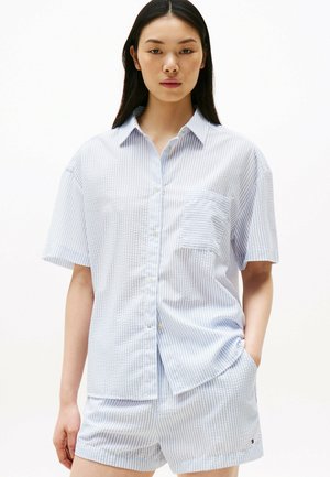 Pyjama top - seersucker brisk blue  white