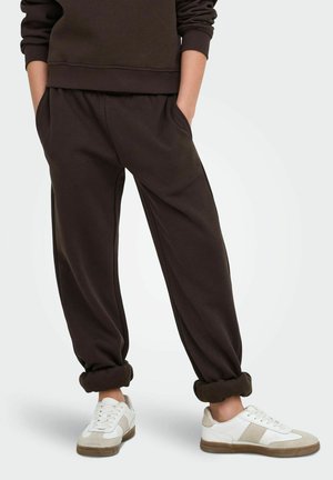 ONLY GIRLS, TROUSERS KOGSWEAT REGULAR FIT TROUSERS - Træningsbukser - coffee bean