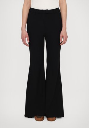 HI RISE SUPER FLARE PANT - Bukse - black
