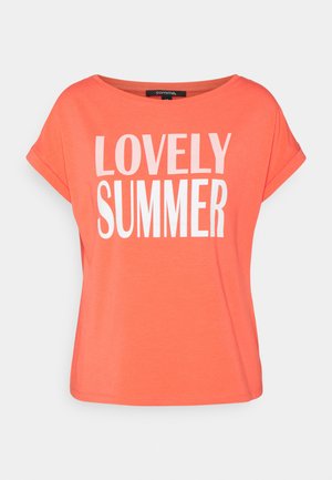 Print T-shirt - coral