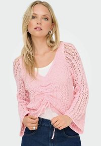 ONLY ONLNOLA LIFE RUCHING - Pullover - candy pink