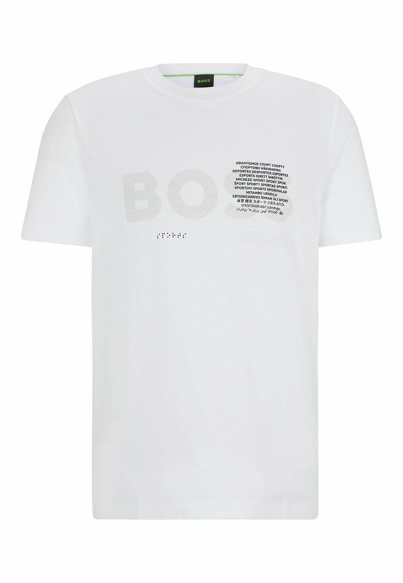Boss T-shirt print wit Boss T-shirt print wit