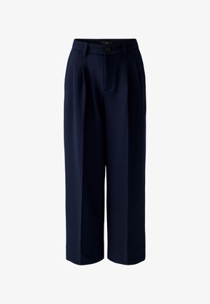Oui, BUNDFALTENHOSE - Trousers - darkblue