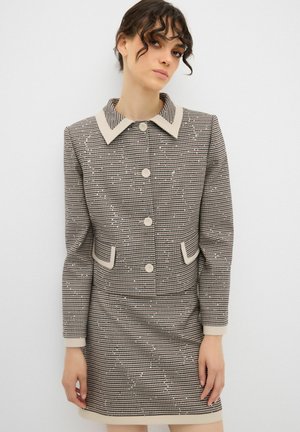Summer jacket - plaid burgundy