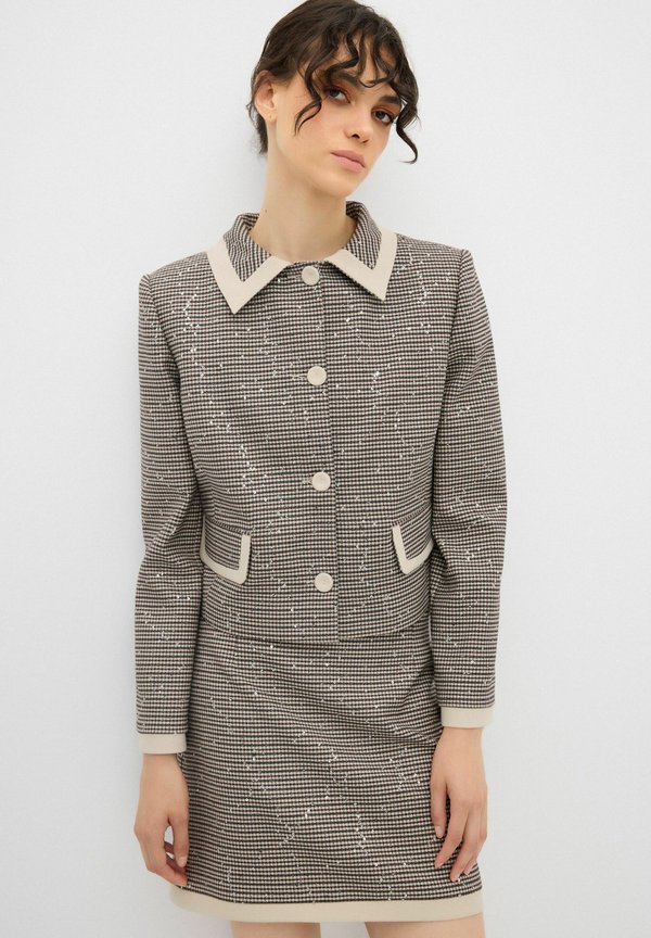 Leichte Jacke - plaid burgundy