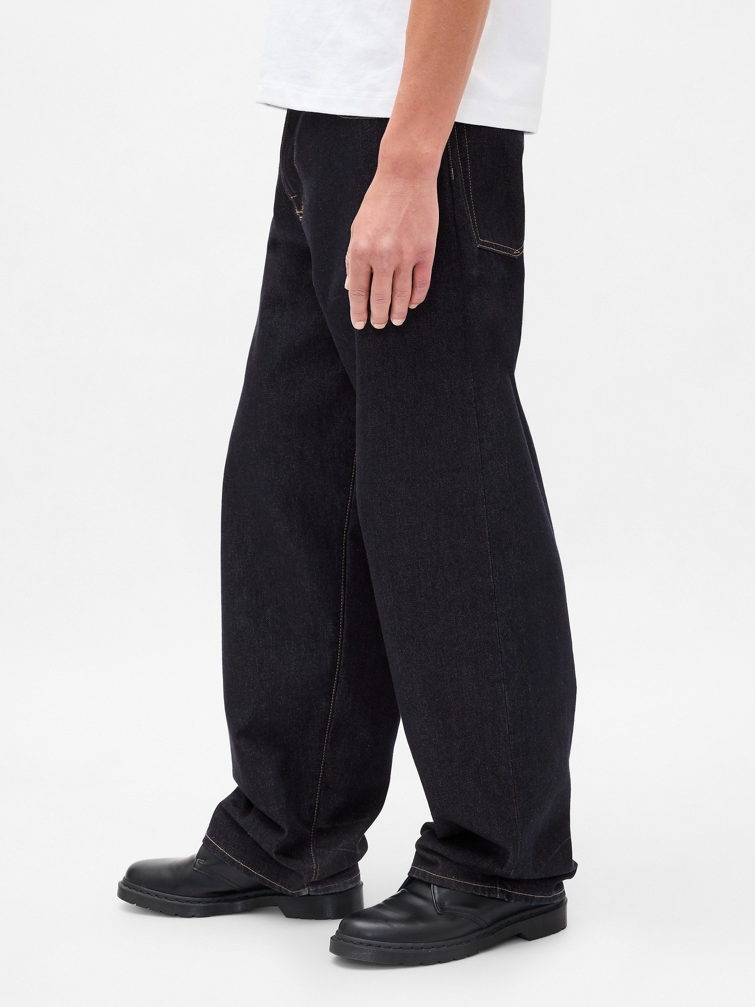 GAP SUPER BAGGY - Straight leg jeans - dark rinse/dark-blue denim