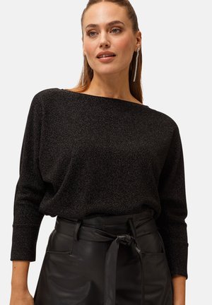 MIT GLITZEREFFEKT - Langarmshirt - black bird