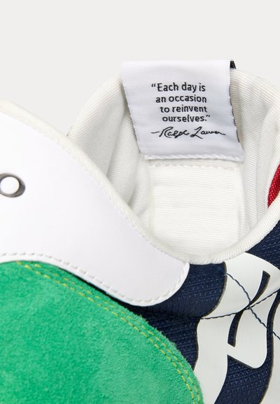 Polo Ralph Lauren TRAIN 89 LOGO SUEDE & OXFORD SNEAKER UNISEX - Joggesko - newport navy multi