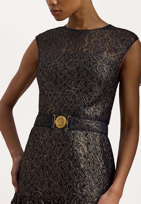 BELTED METALLIC LACE COCKTAIL DRESS - Cocktail dress / Party dress2