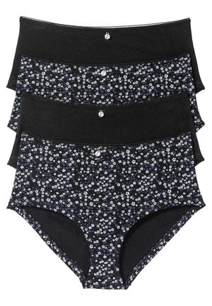 bonprix 4ER PACK ANSCHMIEGSAME MIT SCHIMMERND - Culotte - black