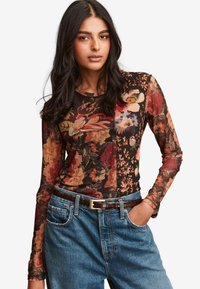 REGULAR FIT - CREW NECK  - Blusa - black  red floral