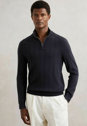 REGULAR FIT - Stickad tröja - navy