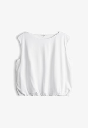 OPUS, CROPPED FLOW FIT - T-Shirt basic - white