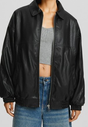 Kunstlederjacke - black