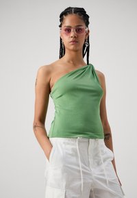 Abercrombie & Fitch VARIGATED KNOTTED TANK - Top - jade green