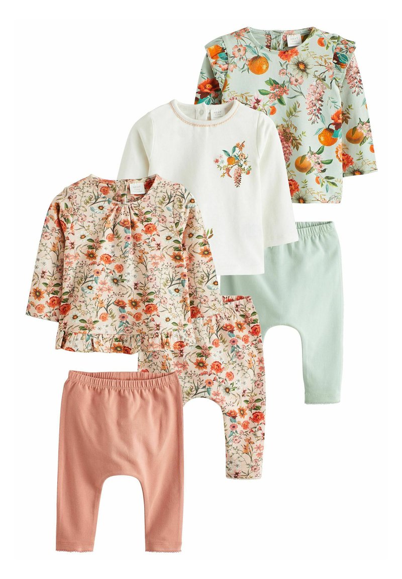 Next 6 PIECE SET STANDARD - Leggings - Hosen - green floral