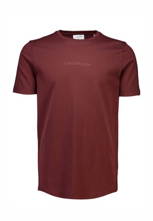 Lindbergh TEE S/S - T-shirts basic - burgundy