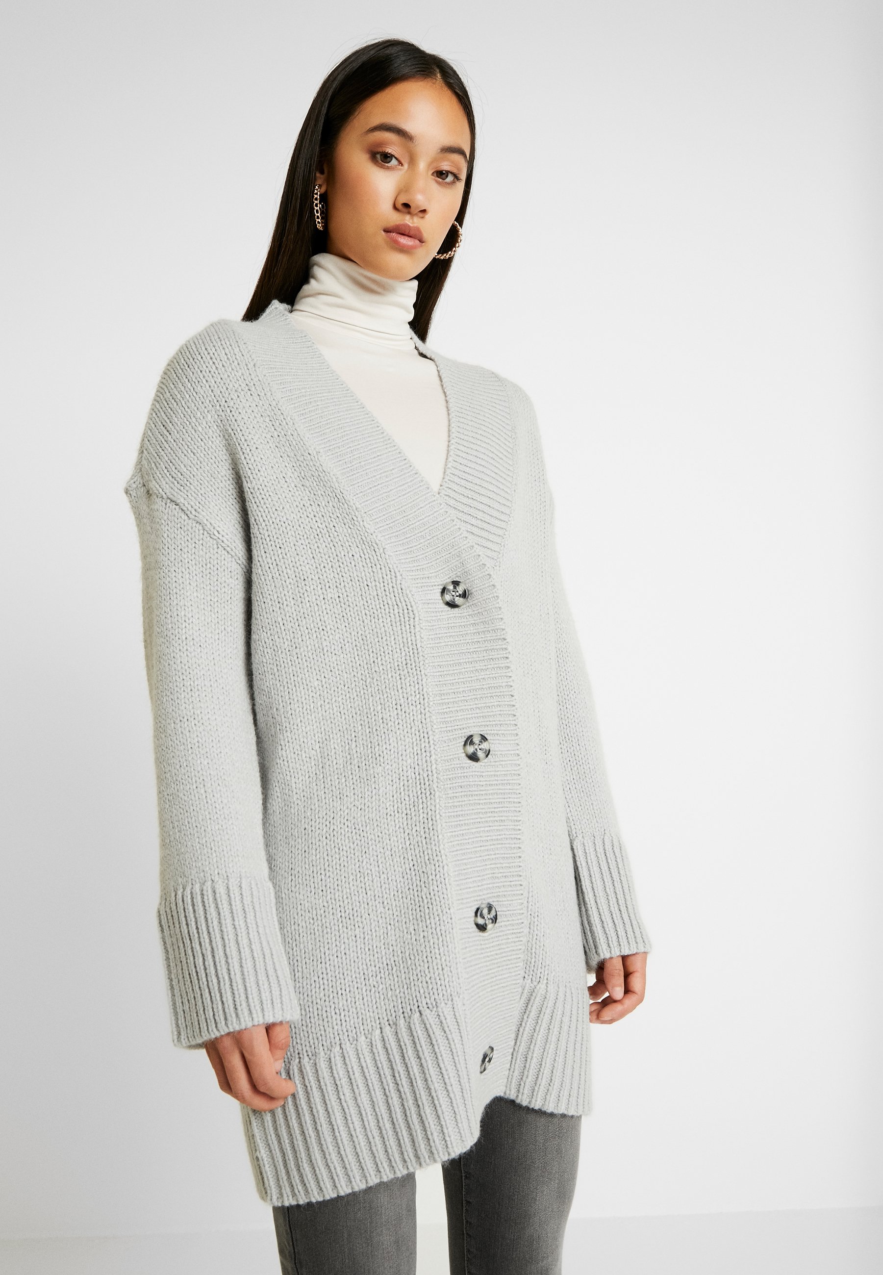 NMDEREK LOOSE CARDIGAN Kofta light grey melange NMDEREK LOOSE CARDIGAN Kofta light grey melange