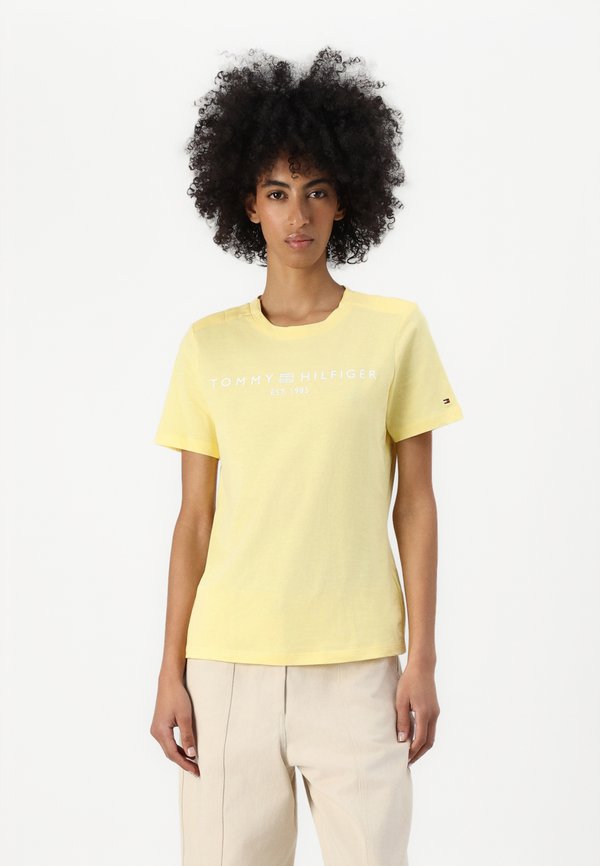 LOGO - Print T-shirt - citronella