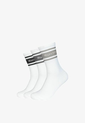 Marc O'Polo, SOCKEN CASUAL TENNIS 3ER PACK UNISEX - Strømper - white