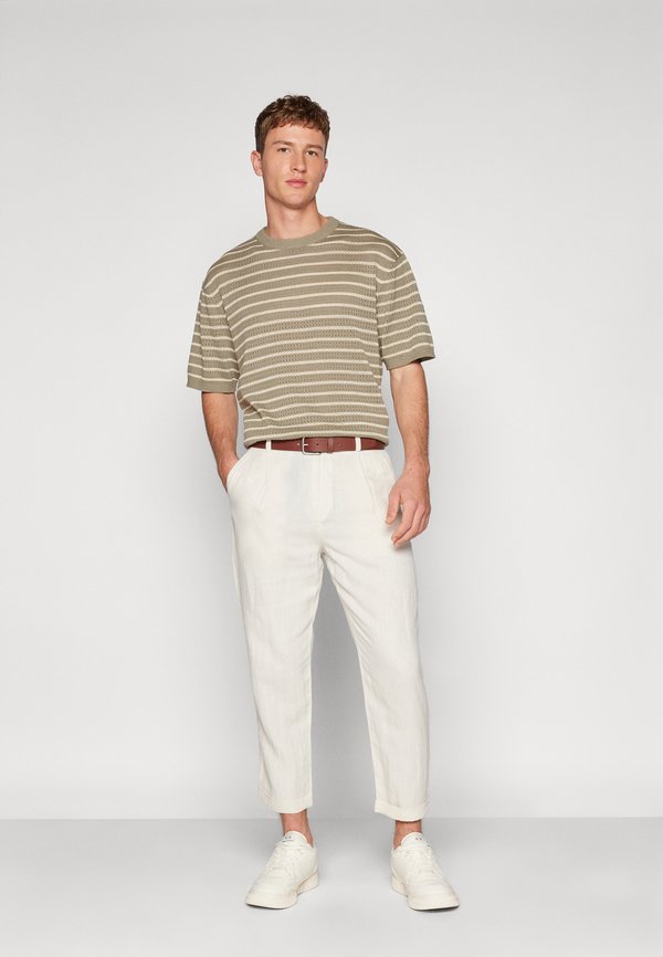 RELAXED CROP RON PANT - Trousers - oatmeal/egret3