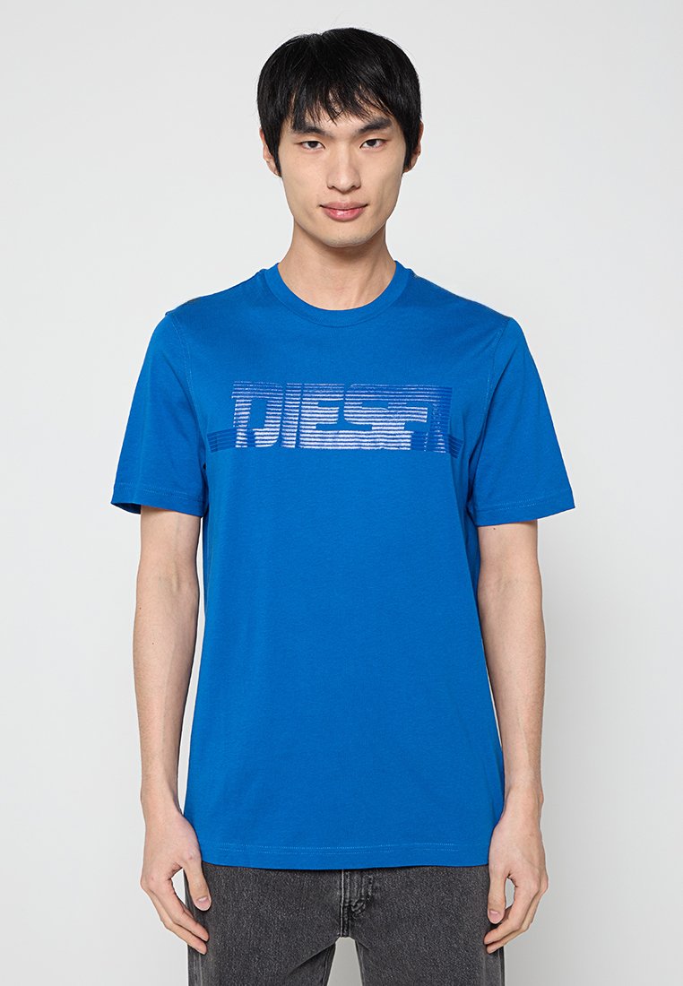Diesel T-shirt print blauw