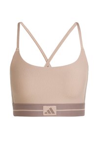 Sport-bh met light support - chalky brown   earth strata