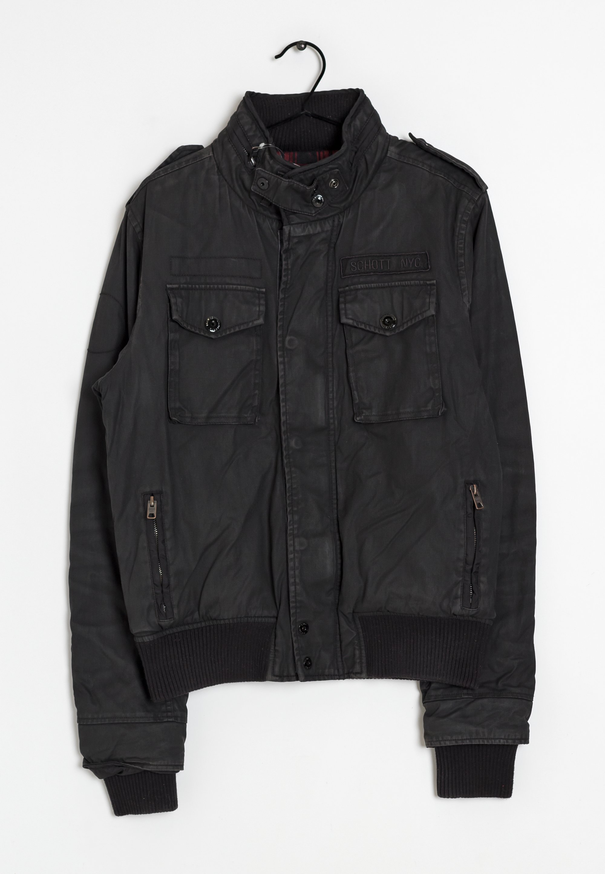 Schott Denim jacket - black - (Pre-owned) - Zalando.ie
