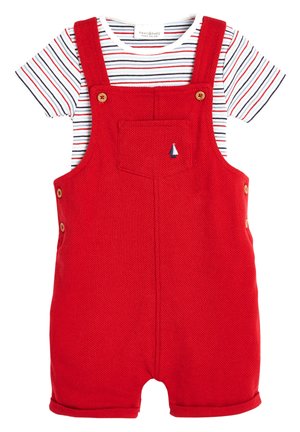 RED DUNGAREES AND BODYSUIT SET (0MTHS-2YRS) - Body - red