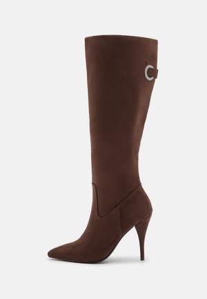 Laarzen met hoge hak - brown