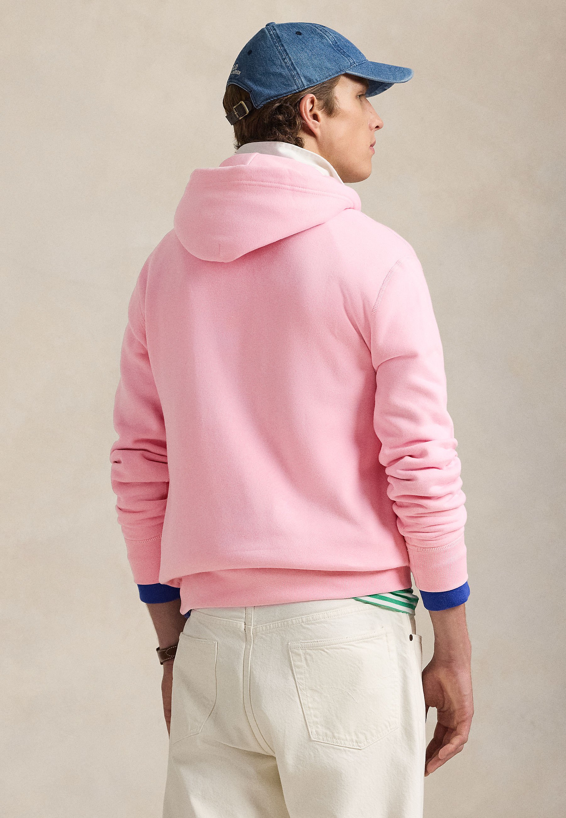 Pink Polo Ralph Lauren Mens Pink Zip Hoodie Polo Ralph Lauren
