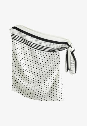 Next, Blouse - white black polka dot