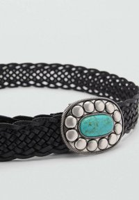 Mango Cinturón trenzado - black